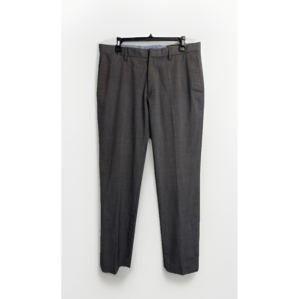 Banana Republic Dress Pants Mens 33x32 Grey 100% Wool Tailored Slim Fit Classic